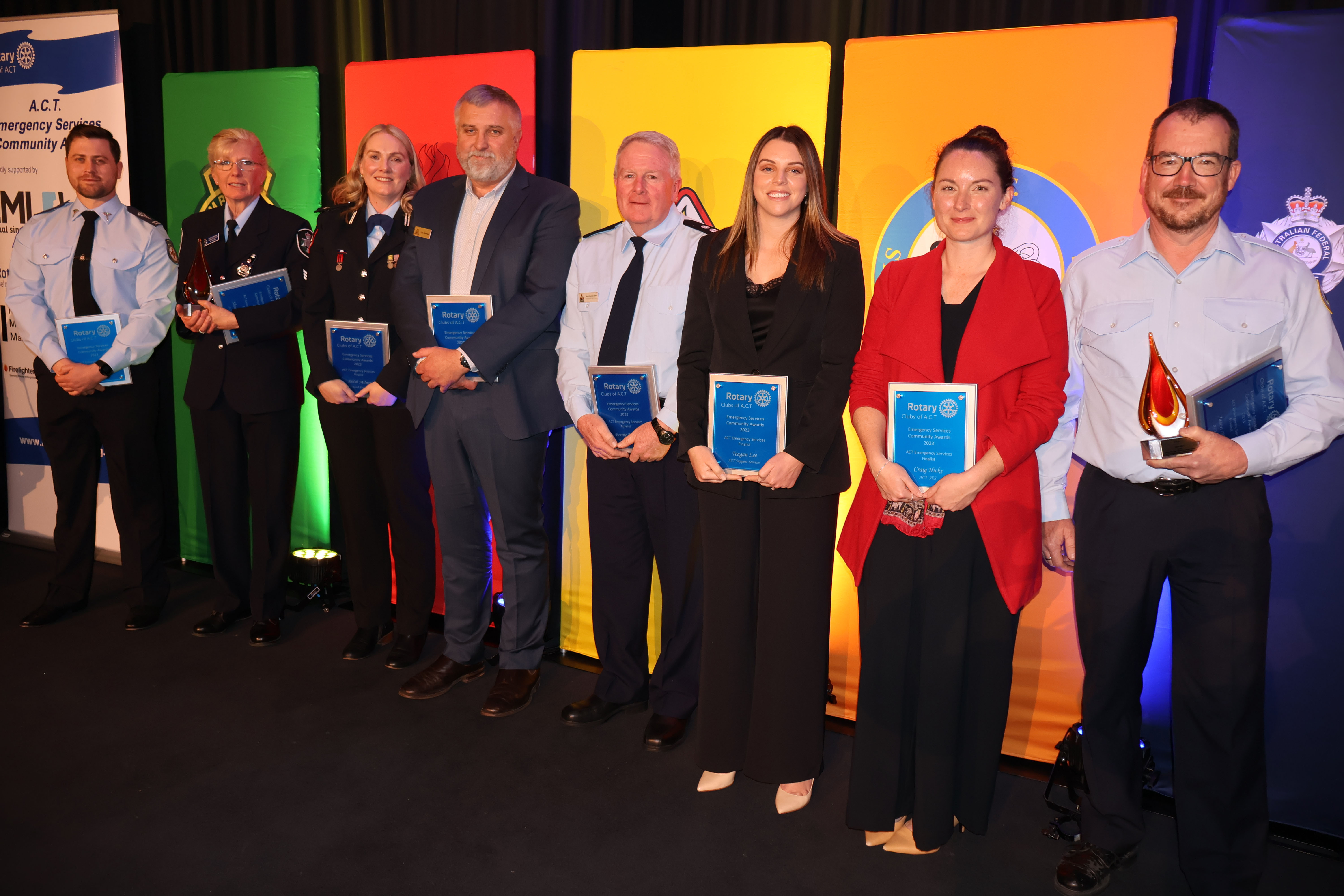 Emergency services recognised in 2023 Rotary Awards ACT Emergency